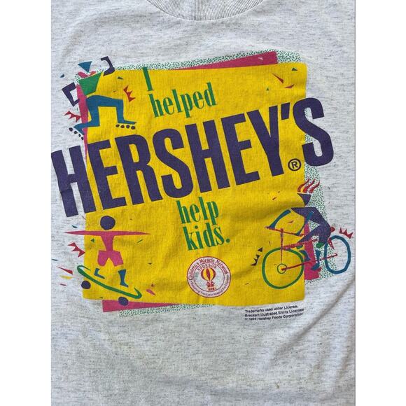 Vintage Single Stitch Tee-Rific 90s Hershey's chocolate I helped  Small - Picture 2 of 8